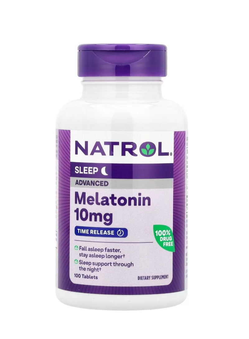 Natrol Melatonin Sleep Enhancer Time Release 10 Mg 100 Tablets - Image 2